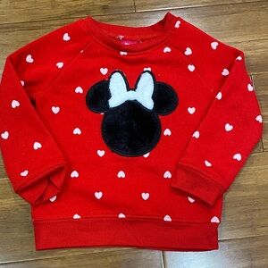 Kids Red Sweatshirt with Mouse Design